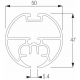 Silent Gliss 11607 Rail Only Black, White, Matt White, Ecru for 6160 System