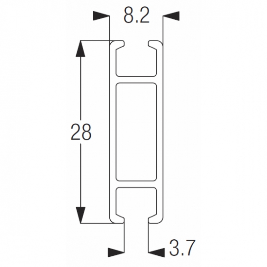 1085 Rail ONLY Silver (per metre) (DISCONTINUED April 2019)