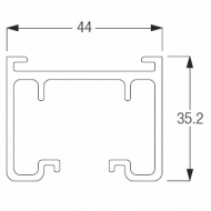 2901 Rail ONLY White (Price per Metre) 2901 Rail ONLY White (Price per Metre)
