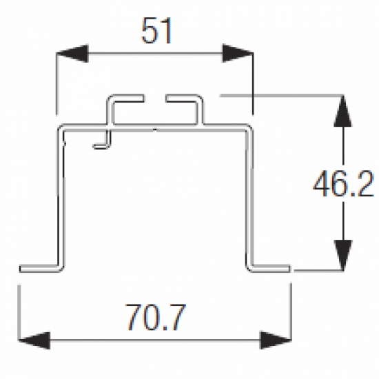 2948 Recess Rail ONLY (Price per Metre)