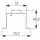 2948 Recess Rail ONLY (Price per Metre)