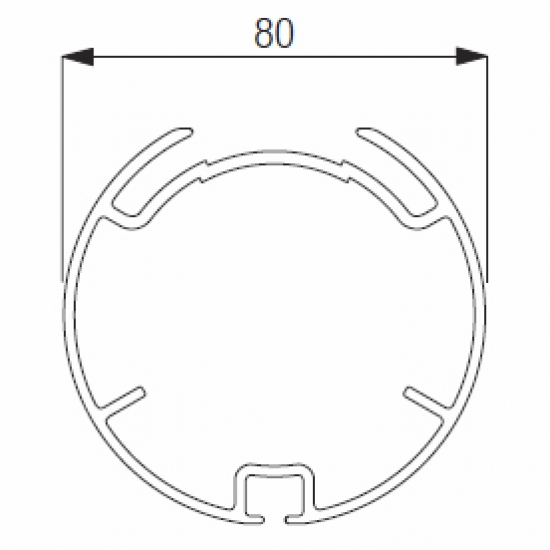 Tube 80mm (Price per Metre)