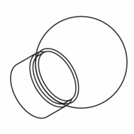 Glass Ball 69mm Finial for 50mm pole (Each) Glass Ball 69mm Finial for 50mm pole (Each)
