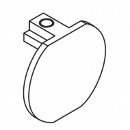 Flush End Cap for 50mm pole (Each) Flush End Cap for 50mm pole (Each)