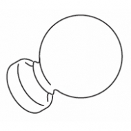 Ball end 70mm for 30mm Pole (Each) Ball end 70mm for 30mm Pole (Each)