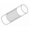 Groove cylinder 85mm Finial for 30mm pole (Each)
