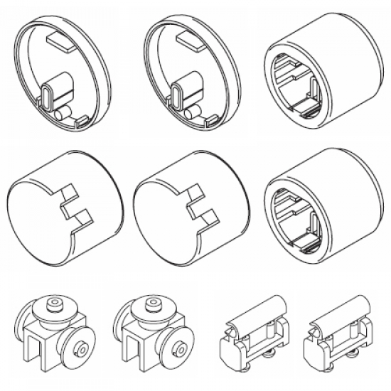 50mm Pulley housing set (for 6160) (Obsolete)