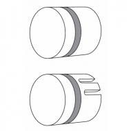 Strata Corded Finial Pair Set Clear/Ribbed (Obsolete) Strata Corded Finial Pair Set Clear/Ribbed (Obsolete)