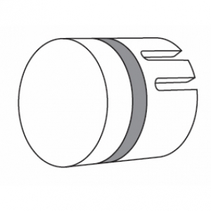 Strata slotted end set x 1 Clear/Ribbed (Obsolete)