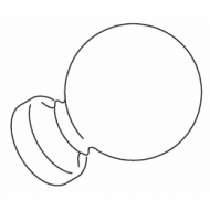 Ball End 125mm Finial for 50mm pole (Each) Ball End 125mm Finial for 50mm pole (Each)