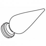 Spear Real Wood 150mm Finial for 50mm pole (Each) Spear Real Wood 150mm Finial for 50mm pole (Each)
