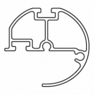 Profile in Silver or White (per metre) Profile in Silver or White (per metre)