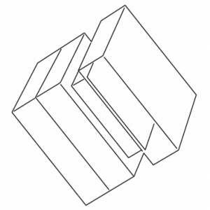 Crystal Cube 55mm Finial for 30mm Pole (Each) (Discontinued June 2022)