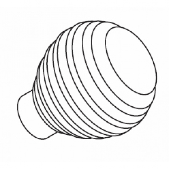 Groove Ball 85mm Finial for 30mm pole (Each) (Discontinued June 2022)
