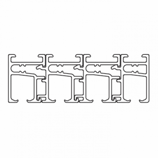 Profile 4 channel white (Price per Metre)