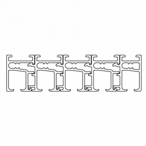 Profile 5 channel white (Price per Metre)