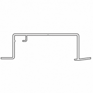 Recess Profile 3 channel white (Price per Metre) Recess Profile 3 channel white (Price per Metre)