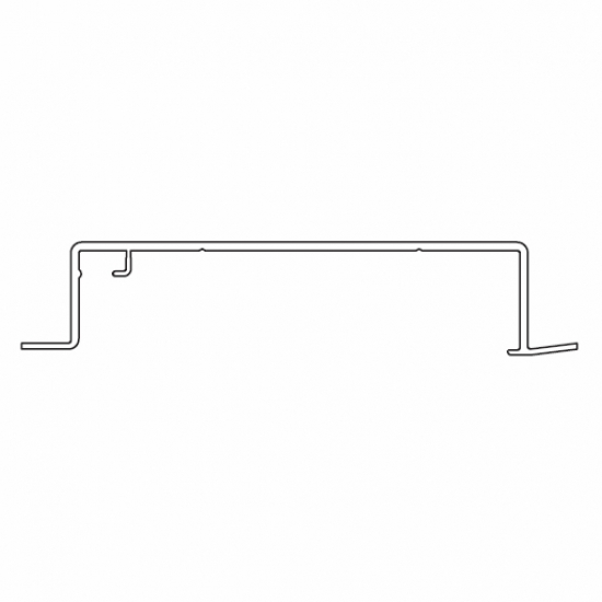 Recess Profile 5 channel white (Price per Metre)