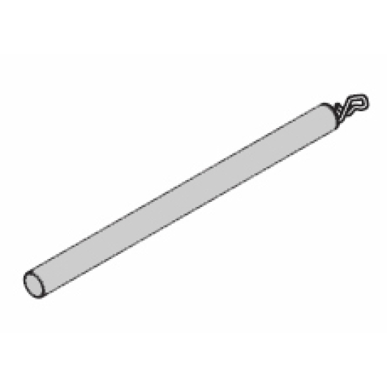 Aluminium Draw Rods in Aluminium, Black or White 125cm