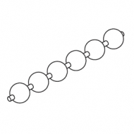 Stainless steel bead chain (4mm) per metre Stainless steel bead chain (4mm) per metre