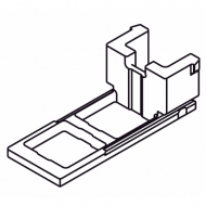 Wave end stop, motor end in White, Black or Grey Wave end stop, motor end in White, Black or Grey
