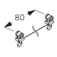 Wave roller cord (80mm) for 6.5m channel in White or Black Wave roller cord (80mm) for 6.5m channel in White or Black
