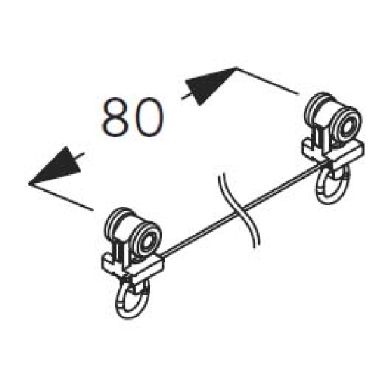 Wave roller cord (80mm) for 6.5m channel in White or Black