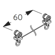 Wave roller cord (60mm) for 6.5mm channel in White or Black Wave roller cord (60mm) for 6.5mm channel in White or Black