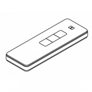 Radio hand-held transmitter, White, 1 channel (Each) Radio hand-held transmitter, White, 1 channel (Each)