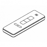 Radio hand-held transmitter, White, 2 channel (Each) Radio hand-held transmitter, White, 2 channel (Each)