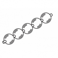 Stainless Steel bead chain (4.5mm) (per metre) Stainless Steel bead chain (4.5mm) (per metre)