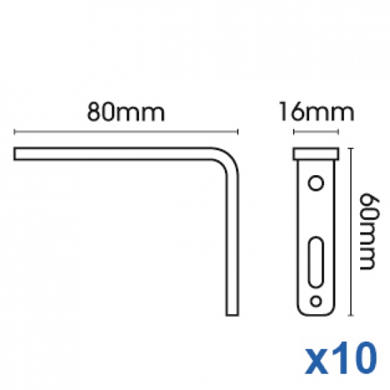 Smart fix 80mm Bracket only in White and Silver (pack of 10) Smart fix 80mm Bracket only in White and Silver (pack of 10)