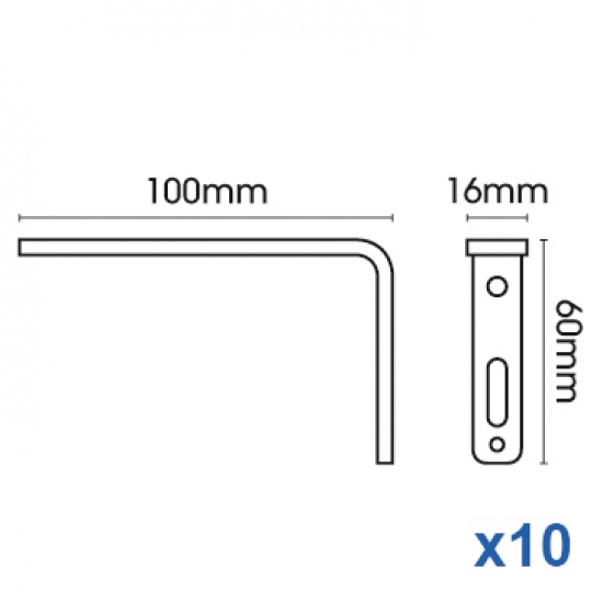 Smart fix 100mm Bracket only in White and Silver (pack of 10) Smart fix 100mm Bracket only in White and Silver (pack of 10)