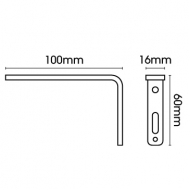 Smart fix 100mm Bracket only, Slotted for Metropole & Metroflat Smart fix 100mm Bracket only, Slotted for Metropole & Metroflat