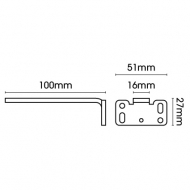 Square Smart fix 100mm Bracket only Square Smart fix 100mm Bracket only