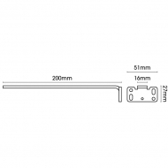 Square Smart fix 200mm Bracket only Square Smart fix 200mm Bracket only