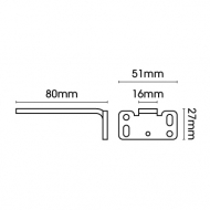 Square Smart fix 80mm Bracket Slotted for Metropole & Metroflat Square Smart fix 80mm Bracket Slotted for Metropole & Metroflat