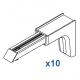 Universal Smart fix 120mm Bracket in White and Silver (pack of 10) Universal Smart fix 120mm Bracket in White and Silver (pack of 10)