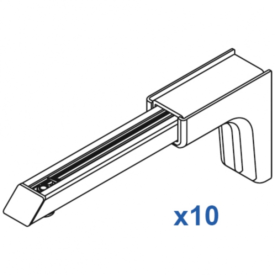 Universal Smart fix 150mm Bracket in White and Silver (pack of 10) Universal Smart fix 150mm Bracket in White and Silver (pack of 10)