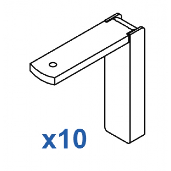 Smart fix 60mm Bracket Set in White and Silver (pack of 10) (made up of parts 11118 +11116) Smart fix 60mm Bracket Set in White and Silver (pack of 10) (made up of parts 11118 +11116)