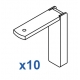 Smart fix 60mm Bracket Set in White and Silver (pack of 10) (made up of parts 11118 +11116) Smart fix 60mm Bracket Set in White and Silver (pack of 10) (made up of parts 11118 +11116)