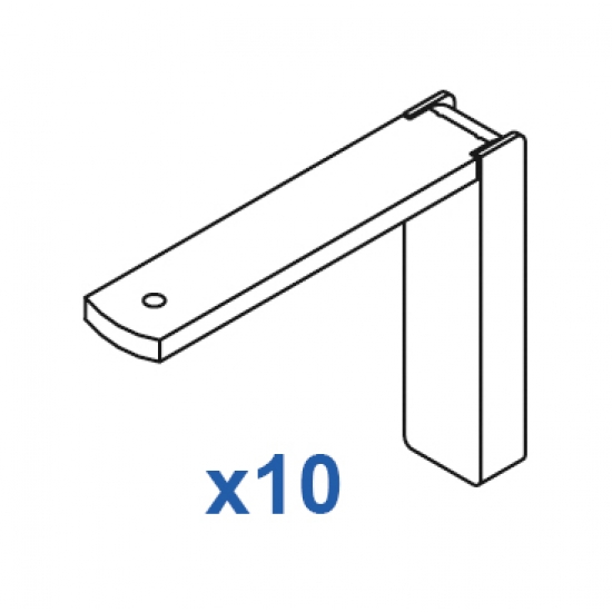 Smart fix 80mm Bracket Set in White and Silver (pack of 10) (made up of parts 11119 +11116) Smart fix 80mm Bracket Set in White and Silver (pack of 10) (made up of parts 11119 +11116)