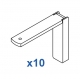 Smart fix 80mm Bracket Set in White and Silver (pack of 10) (made up of parts 11119 +11116) Smart fix 80mm Bracket Set in White and Silver (pack of 10) (made up of parts 11119 +11116)