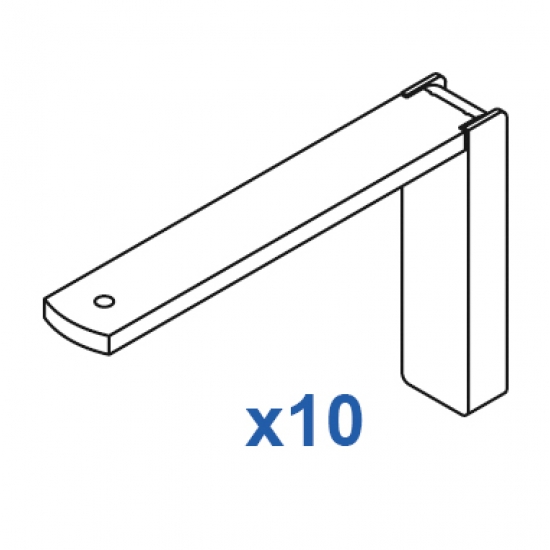 Smart fix 100mm Bracket Set in White and Silver (pack of 10) (made up of parts 11120 +11116) Smart fix 100mm Bracket Set in White and Silver (pack of 10) (made up of parts 11120 +11116)