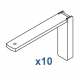 Smart fix 100mm Bracket Set in White and Silver (pack of 10) (made up of parts 11120 +11116) Smart fix 100mm Bracket Set in White and Silver (pack of 10) (made up of parts 11120 +11116)