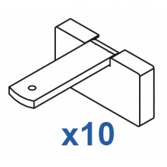 Square Smart fix 60mm Bracket Set in White and Silver (pack of 10) (made up of parts 11139 + 11137) Square Smart fix 60mm Bracket Set in White and Silver (pack of 10) (made up of parts 11139 + 11137)