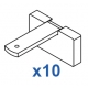 Square Smart fix 60mm Bracket Set in White and Silver (pack of 10) (made up of parts 11139 + 11137) Square Smart fix 60mm Bracket Set in White and Silver (pack of 10) (made up of parts 11139 + 11137)