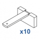 Square Smart fix 80mm Bracket Set in White and Silver (pack of 10) (made up of parts 11140 + 11137) Square Smart fix 80mm Bracket Set in White and Silver (pack of 10) (made up of parts 11140 + 11137)