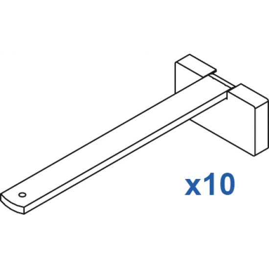 Square Smart fix 150mm Bracket Set in White and Silver (pack of 10) (made up of parts 11143 + 11137) Square Smart fix 150mm Bracket Set in White and Silver (pack of 10) (made up of parts 11143 + 11137)