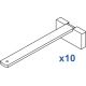 Square Smart fix 150mm Bracket Set in White and Silver (pack of 10) (made up of parts 11143 + 11137) Square Smart fix 150mm Bracket Set in White and Silver (pack of 10) (made up of parts 11143 + 11137)